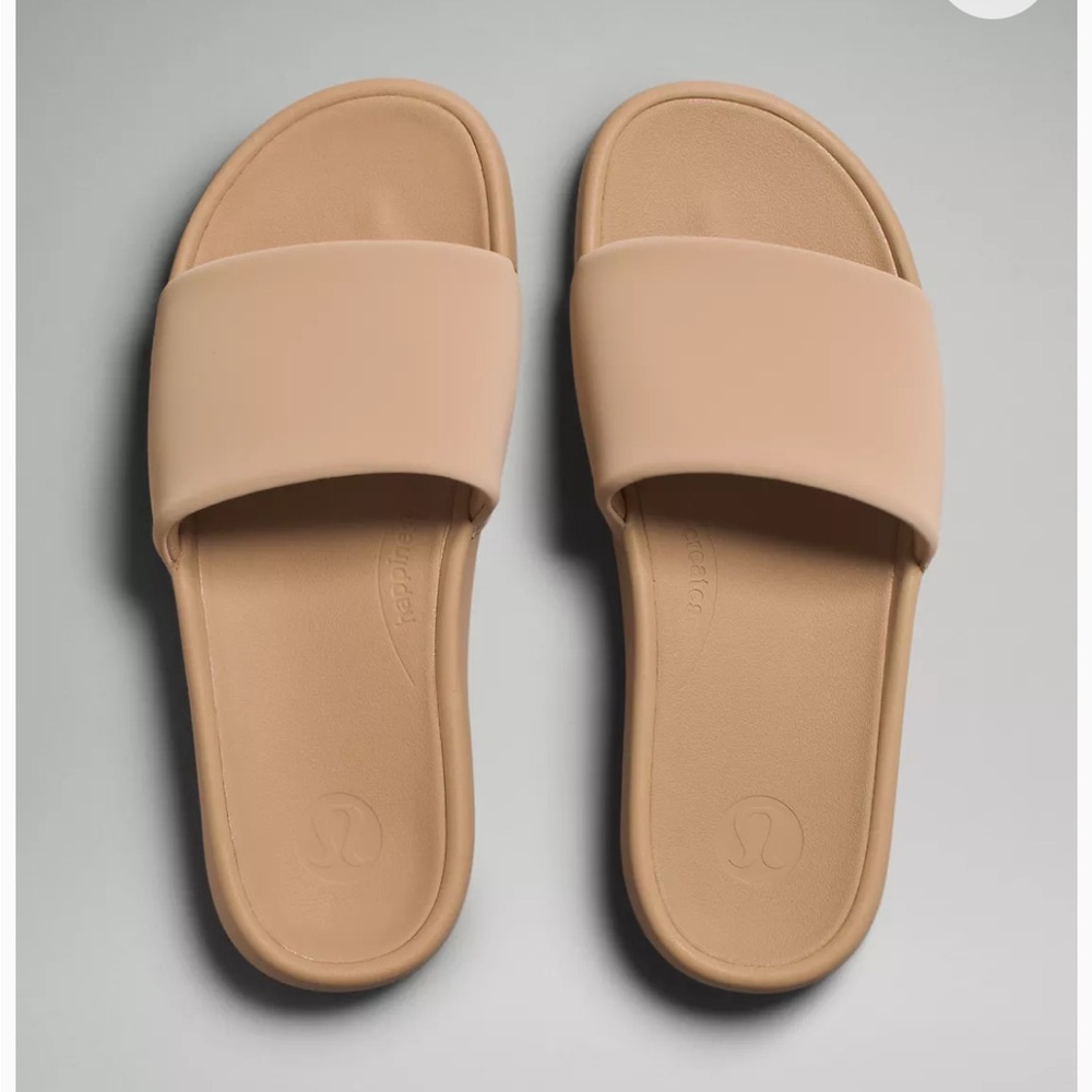 Lululemon Beech wood Rest Feel Slides size 8